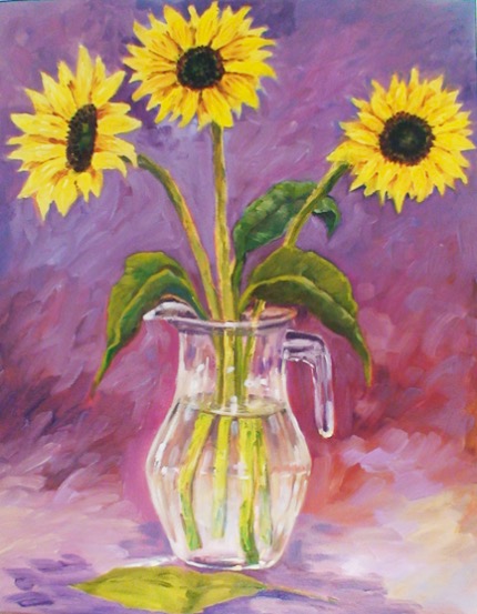 sunflowers oil painting